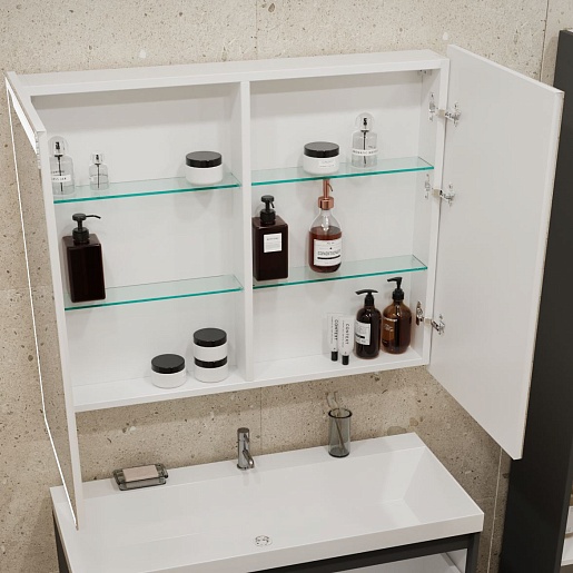 Stella Polare Зеркальный шкаф Фройд 1000х800/С с Led-подсветкой и подогревом – картинка-3